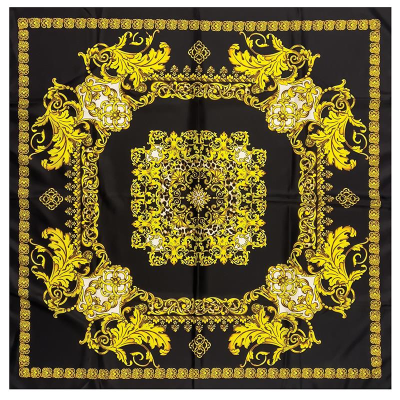 Italian-Made Florentine Black Scarf